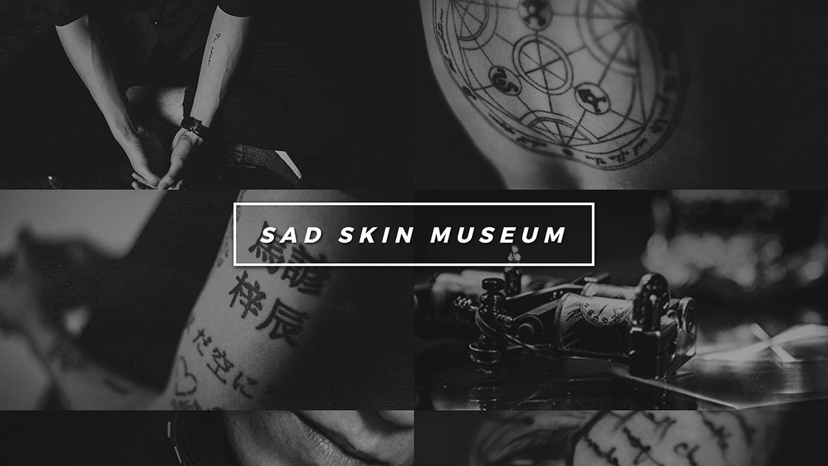 sad skin museum banner